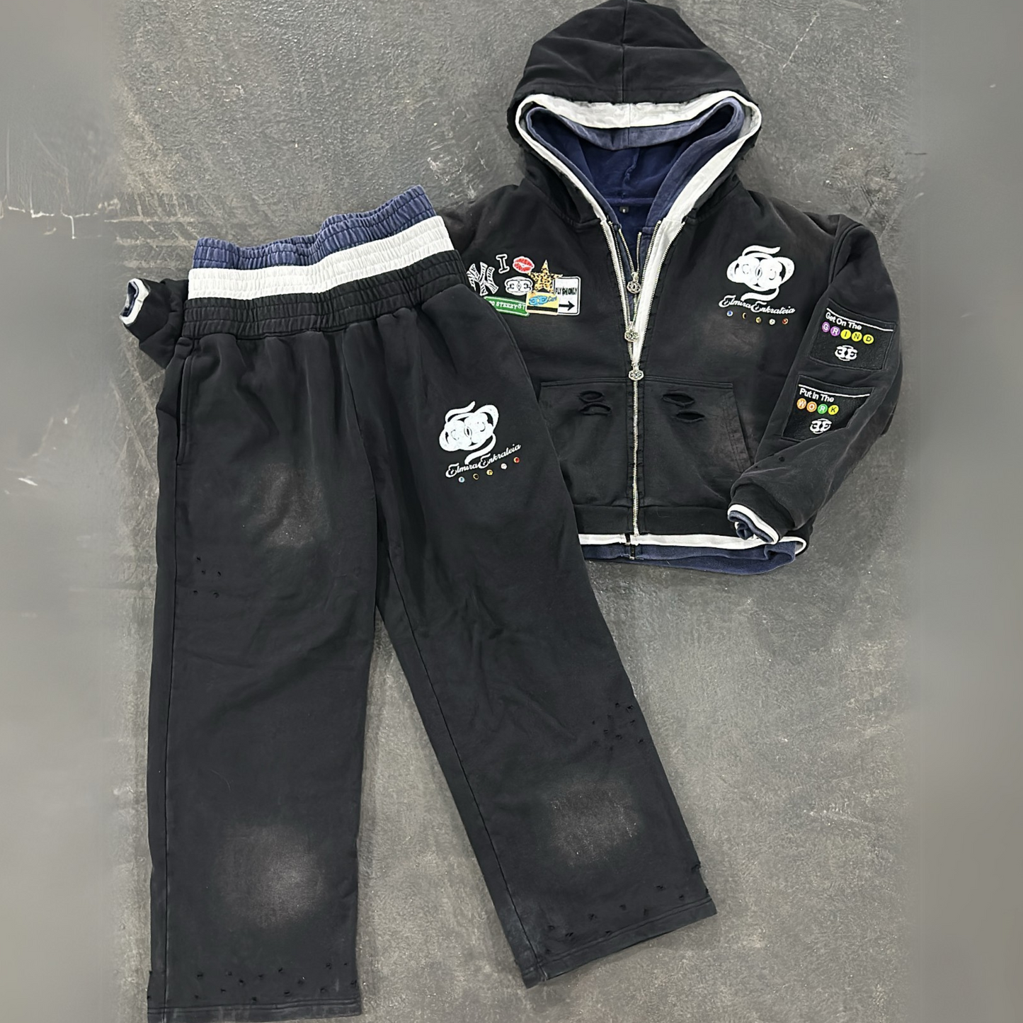 "TOO STEEZY" TRIPLE-LAYERED SWEATSUIT