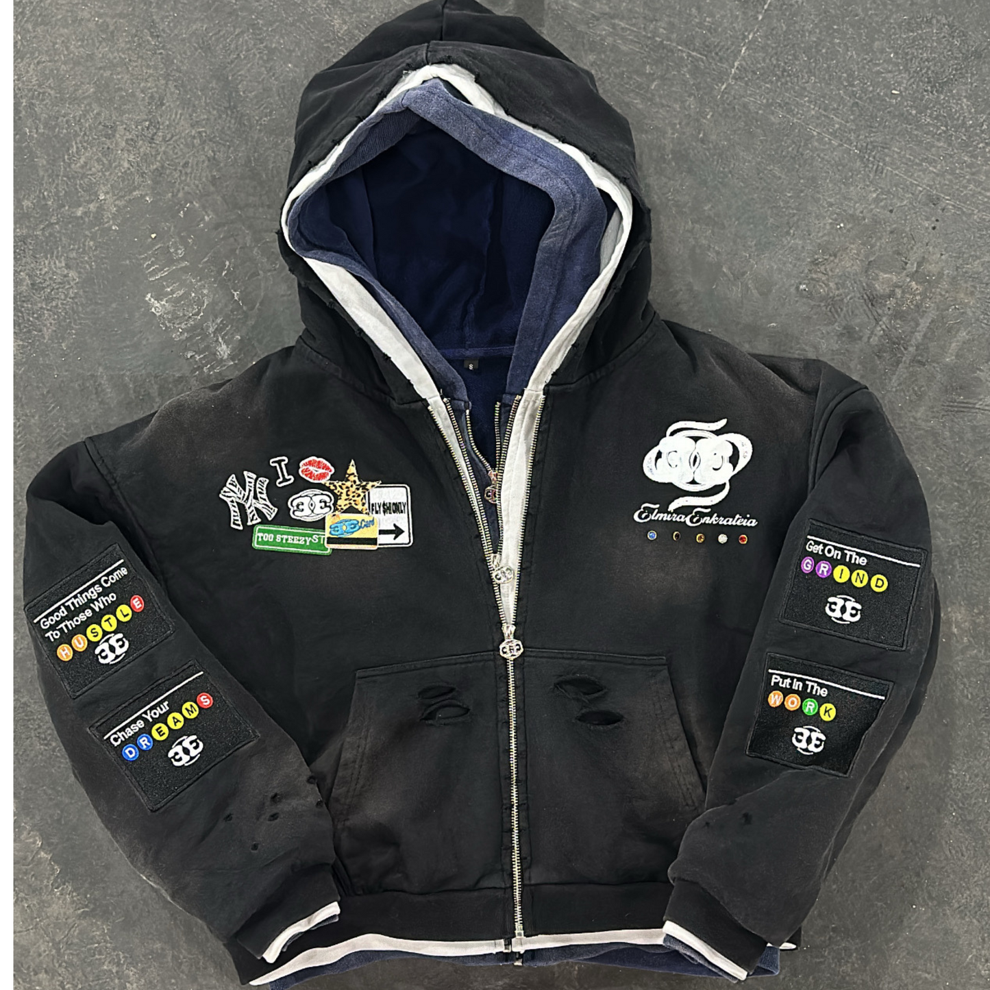 TOO STEEZY TRIPLE-LAYERED ZIP-UP
